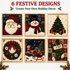 DIY Christmas Fabric Art Painting Kit — Christmas Tree Style B