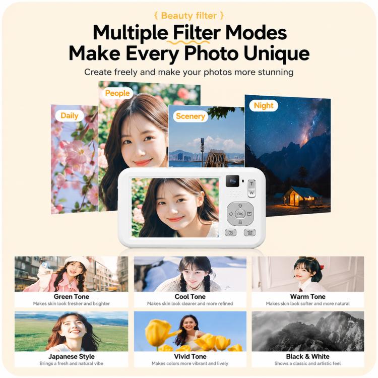 DC317 Dual-Camera 4K High-Definition Digital Beauty Filter Camera — view 12