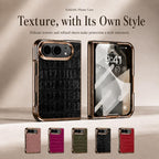 Electroplated Crocodile Texture Integrated Screen Protector Phone Case — For iPhone Duo