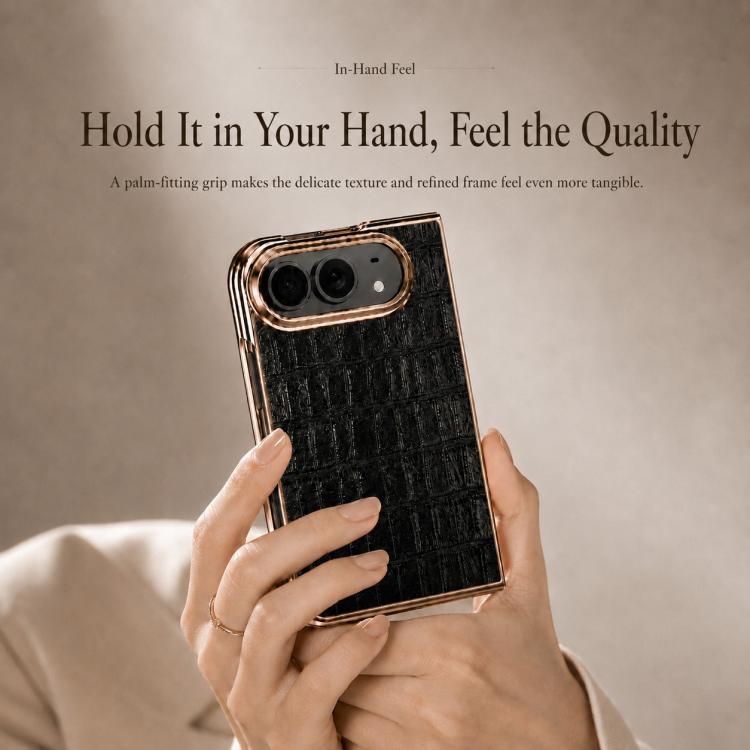 Electroplated Crocodile Texture Integrated Screen Protector Phone Case — Green