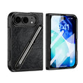 Retro Camouflage Texture Stylus Pen Holder Integrated Film Phone Case