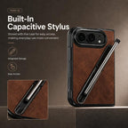 Retro Camouflage Texture Stylus Pen Holder Integrated Film Phone Case — Green