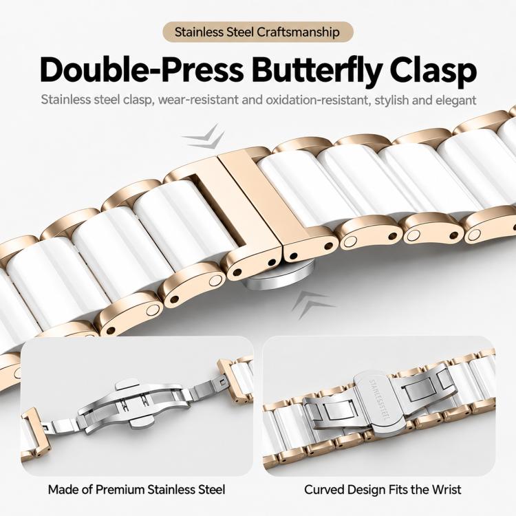 xDfind True Ceramic Stainless Steel Watch Band