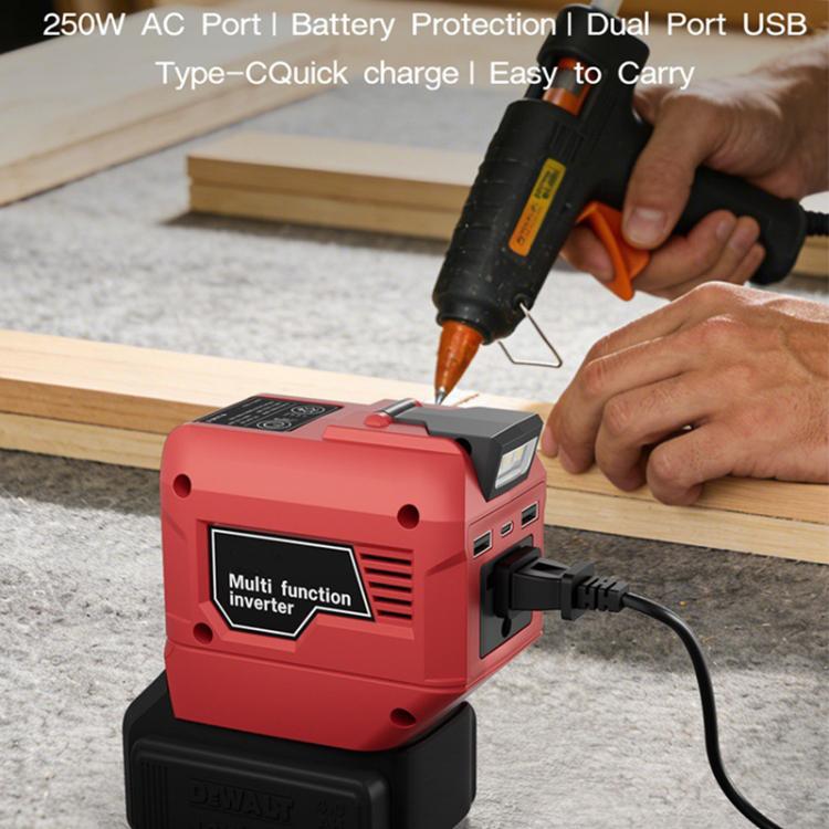 M7200 220V 250W Portable Power Inverter, Multifunctional Battery Powered Inverter