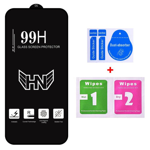 0.18mm High Aluminum Large Arc Full Screen Tempered Glass Film, Support Fingerprint Unlocking