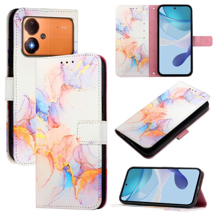 PT003 Marble Pattern Flip Leather Phone Case — Green