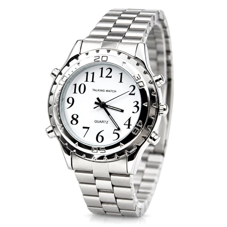 Talking Watch Stainless Steel Quartz Watch for The Blind