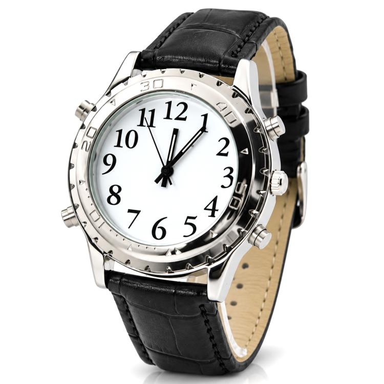 Talking Watch Stainless Steel Quartz Watch for The Blind — Stainless Steel