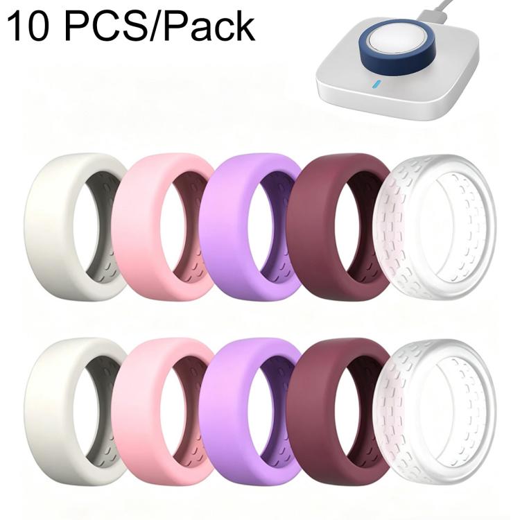XDcase 10 PCS/Pack Silicone Protective Case for Oura Ring 4 / Gen3 / Galaxy Ring / Ultrahuman Ring AIR — 5-Color Mix D