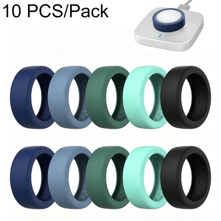 XDcase 10 PCS/Pack Silicone Protective Case for Oura Ring 4 / Gen3 / Galaxy Ring / Ultrahuman Ring AIR — 5-Color Mix E