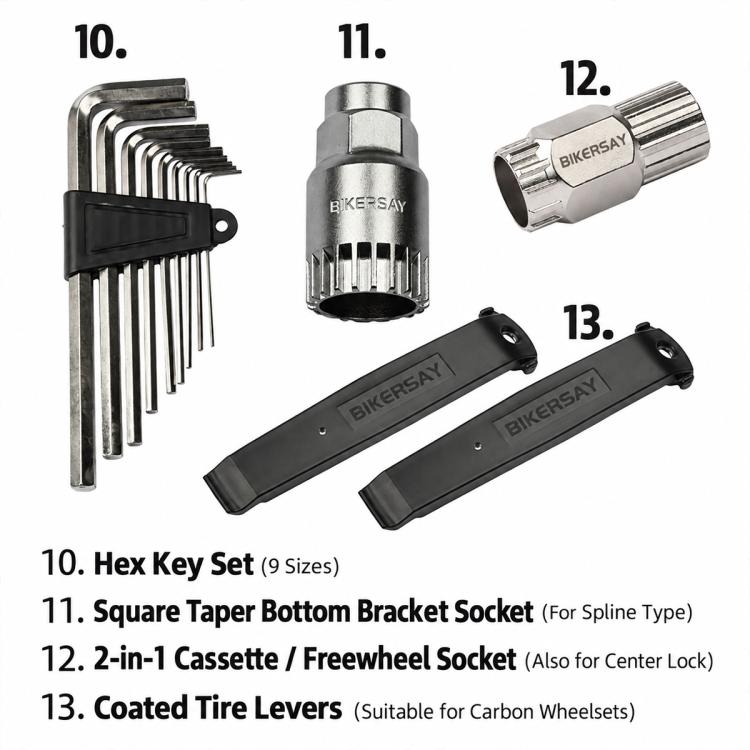 BIKERSAY BT001X Multi-functional Bicycle Repair Tool Kit — view 7