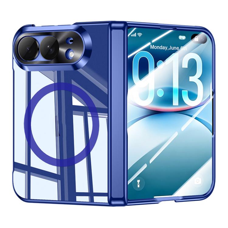 Intergrated Shell And Flim Electroplating Transparent Shockproof Magnetic Phone Case