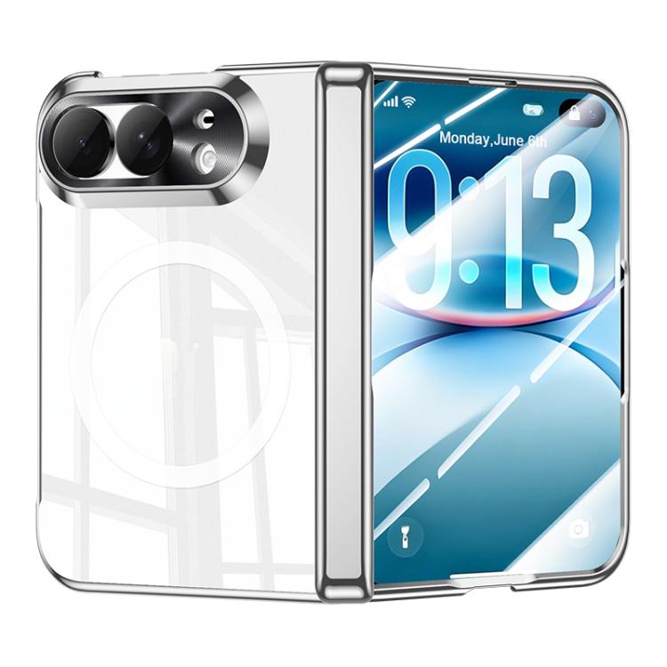 Intergrated Shell And Flim Electroplating Transparent Shockproof Magnetic Phone Case