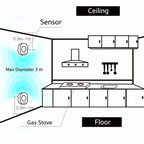 WIFI 75dB Natural Gas and Coal Gas Sensor Detector Alarm