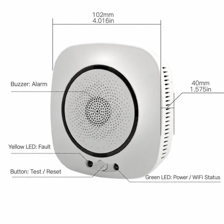 WIFI 75dB Natural Gas and Coal Gas Sensor Detector Alarm
