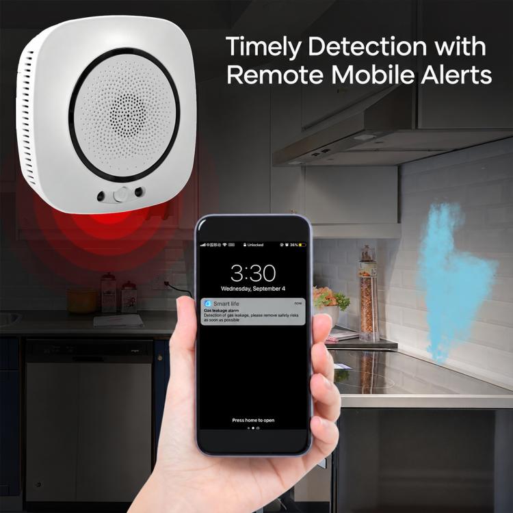 WIFI 75dB Natural Gas and Coal Gas Sensor Detector Alarm