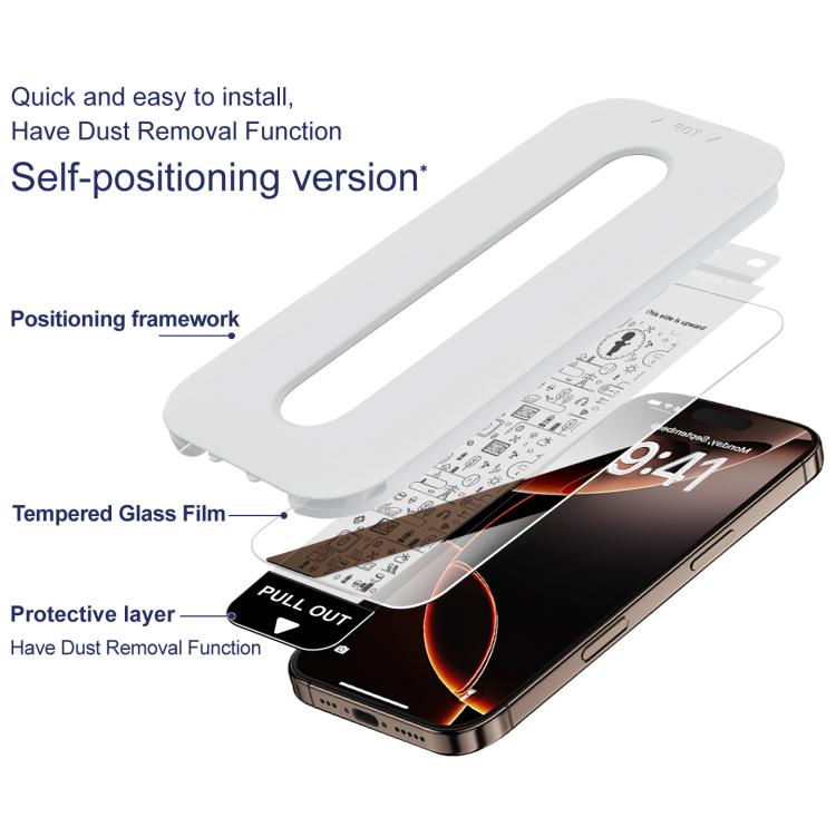 imak Dust-Free Chamber Locator Ice Crystal Glass Film, Support Fingerprint Unlocking