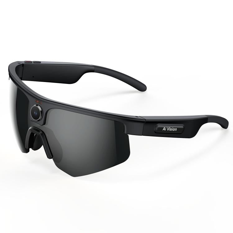 Q02 Cycling AI Smart Glasses with 8MP Camera, AI Translation, Video Recording, Voice Assistant, Ice Green, Ice Purple, Orange, Gold Yellow, Sunglasses, Transparent — Gold Yellow