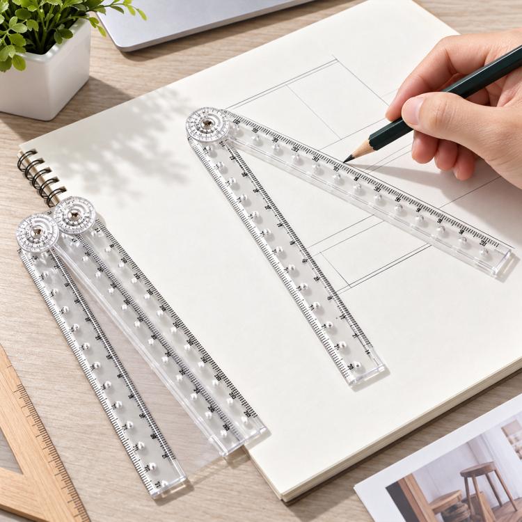 Transparent Acrylic Folding Ruler — view 6