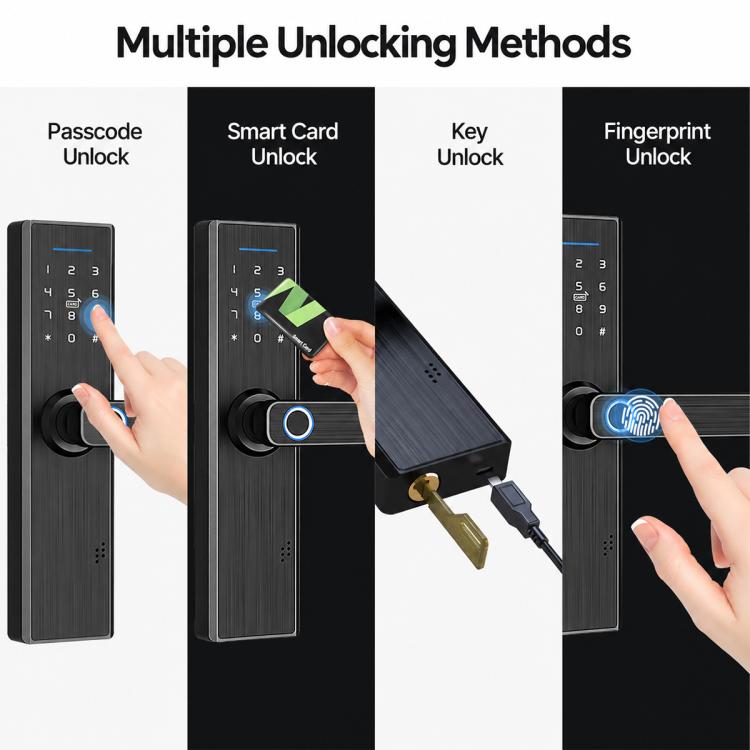 WDL-X1 Graffiti Smart Home Anti-theft Fingerprint Door Lock