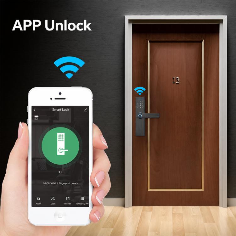 WDL-X1 Graffiti Smart Home Anti-theft Fingerprint Door Lock