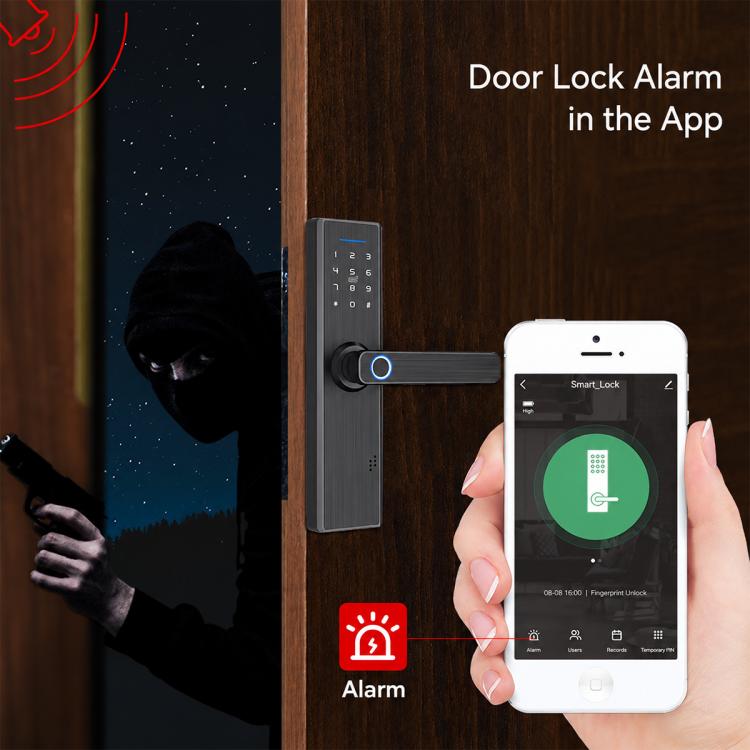 WDL-X1 Graffiti Smart Home Anti-theft Fingerprint Door Lock