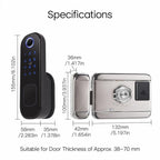 WDL-R5 WiFi Graffiti Smart Anti-theft Fingerprint Door Lock — view 2