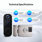 WDL-R5 WiFi Graffiti Smart Anti-theft Fingerprint Door Lock — view 4