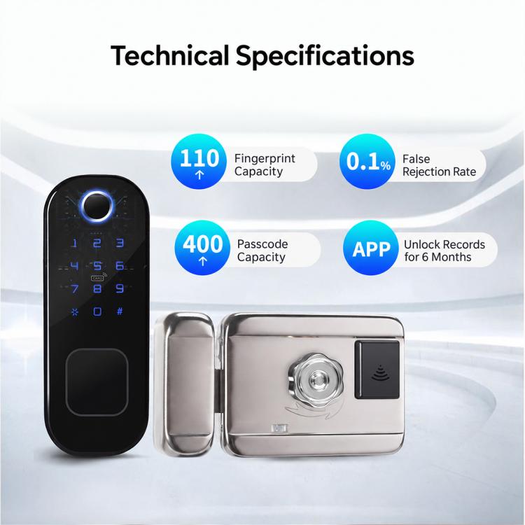 WDL-R5 WiFi Graffiti Smart Anti-theft Fingerprint Door Lock — view 4
