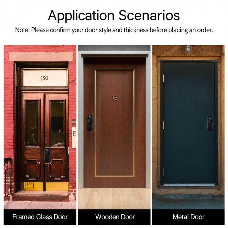 WDL-R5 WiFi Graffiti Smart Anti-theft Fingerprint Door Lock — view 7