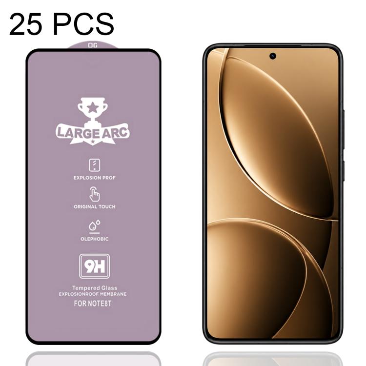 25 PCS/Pack 9H 0.18mm High Aluminum Large Arc Tempered Glass Film, Support Fingerprint Unlocking — view 14