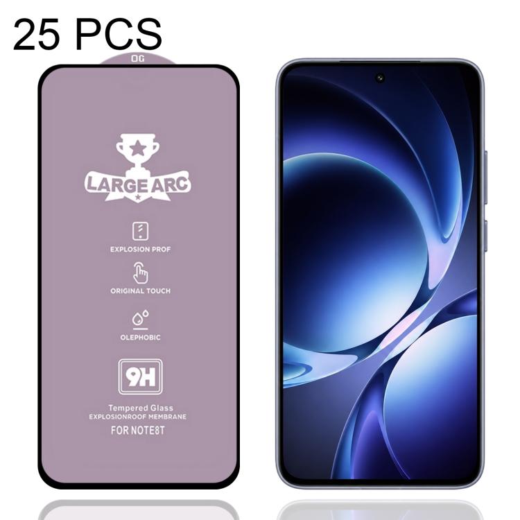 25 PCS/Pack 9H 0.18mm High Aluminum Large Arc Tempered Glass Film, Support Fingerprint Unlocking — view 12