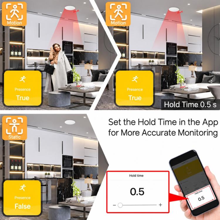 Smart Home PIR Human Motion Sensor with App Timer Remote Control Presence Detector