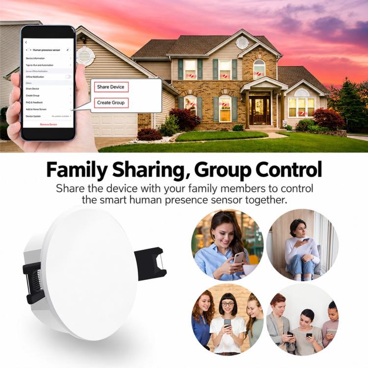 Smart Home PIR Human Motion Sensor with App Timer Remote Control Presence Detector