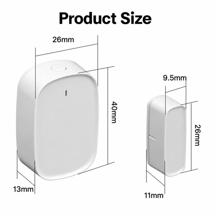 Compatible With ZigBee Smart Home Door Sensor with App Timer Smart Security Door Window Alarm