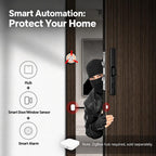 Compatible With ZigBee Smart Home Door Sensor with App Timer Smart Security Door Window Alarm