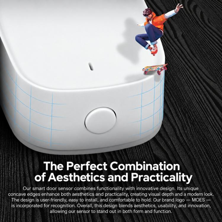 Compatible With ZigBee Smart Home Door Sensor with App Timer Smart Security Door Window Alarm