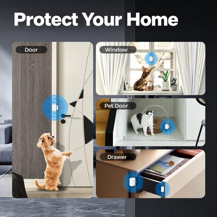 Compatible With ZigBee Smart Home Door Sensor with App Timer Smart Security Door Window Alarm
