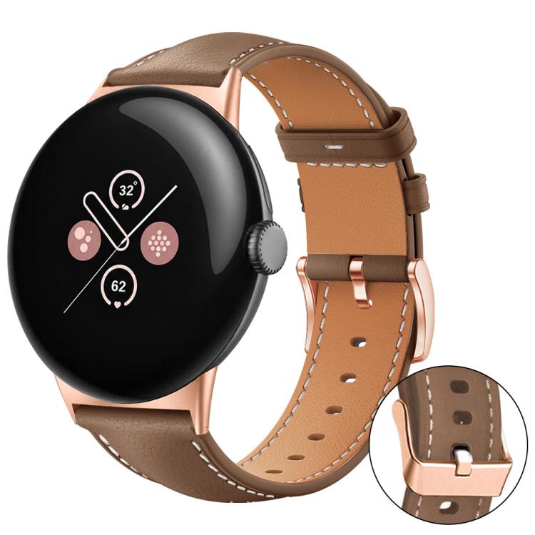 xDfind Rose Gold Buckle Black Shark Fine Grain Vegan Leather Watch Band