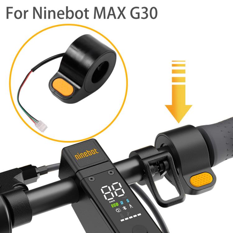Thumb Throttle Speed Controller Replacement with Red Silicone Cover Plug for Ninebot Max G30 / G30D