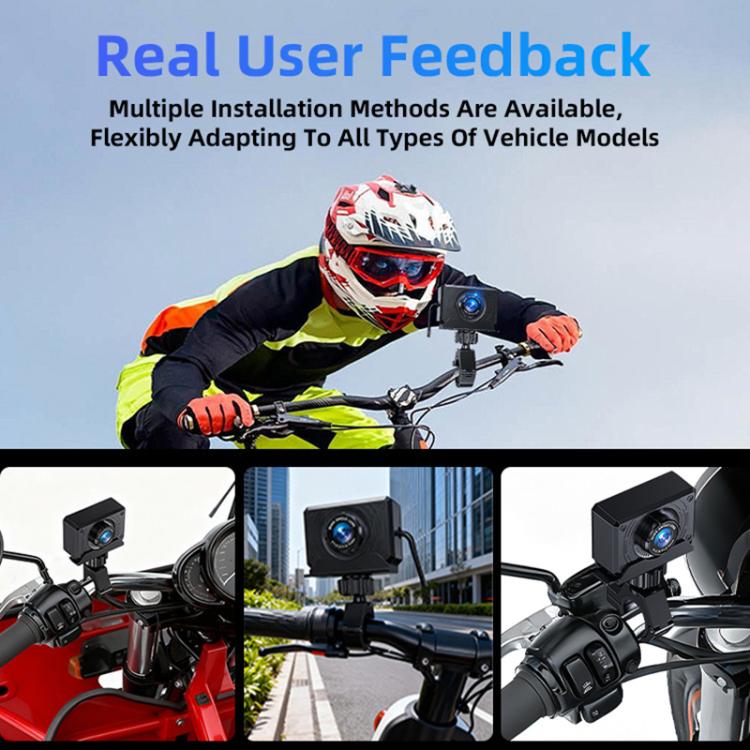 L3 2K Waterproof Motorcycle Dash Cam with Mount