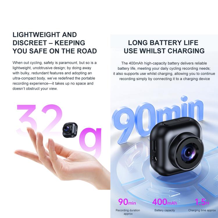 L5 2K Waterproof Motorcycle Dash Cam Cycling Recorder