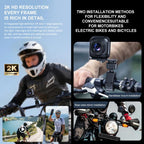 L5 2K Waterproof Motorcycle Dash Cam Cycling Recorder