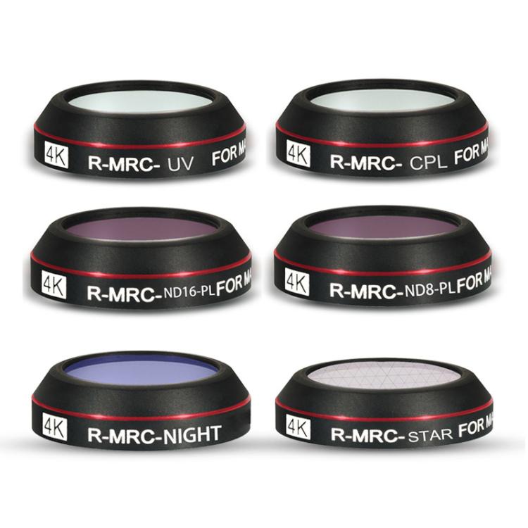 JSR RD Series Lens Filter Set For SJCAM SJC300 / 400 / 400 Pro — 6 in 1 UV CPL NDPL