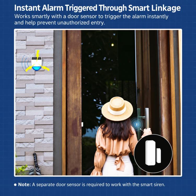 Tuya Smart Home Outdoor Solar-Powered Audible and Visual Alarm — view 11