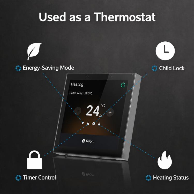 CCP-HT-GAC Tuya Smart Home Central Control Panel with Thermostat Function Compatible with ZigBee — view 3