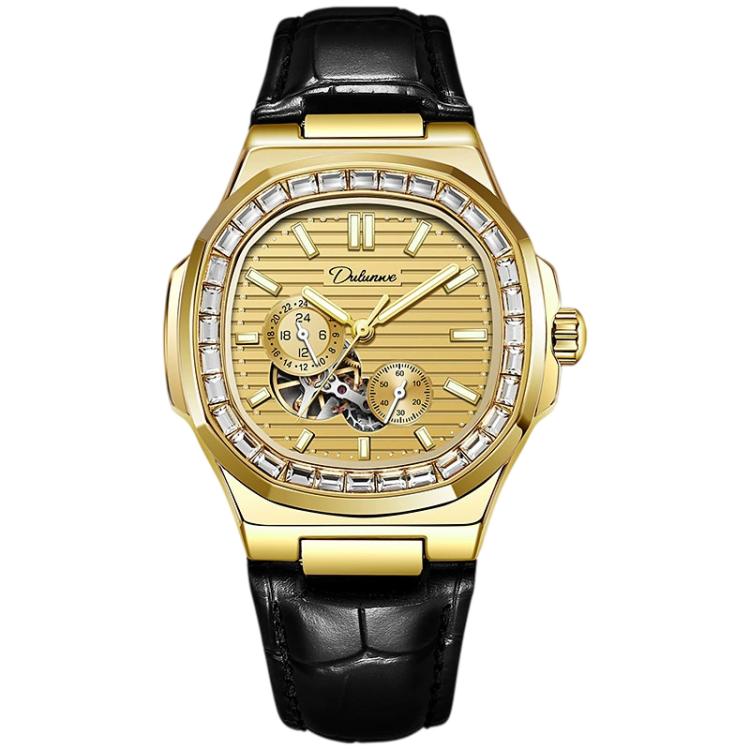 Dulunwe 6043A Nautilus Men Automatic Mechanical Watch — Gold Steel Strip