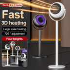 Home Use Heating Warmer Adjustable Electric Heater — Black