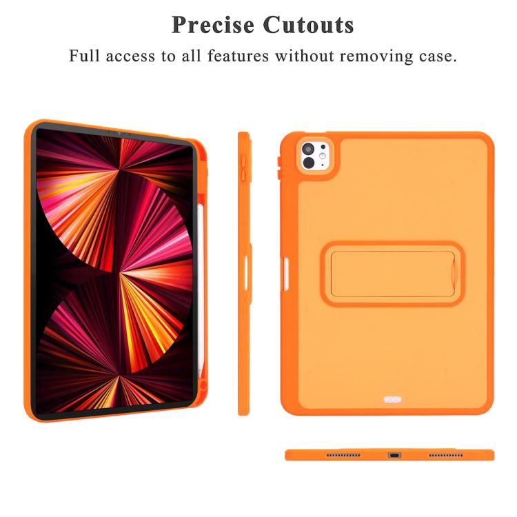 Color Contrast TPU Tablet Case with Holder & Pen Slot