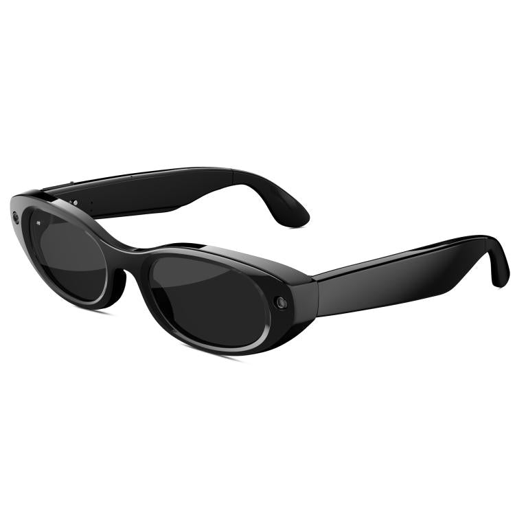 MT6 Cat Eye Smart Glasses with Folding Charging Case, AI Camera Eyewear with Voice Assistant, Translation, Photo and Video Recording
